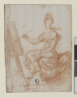 Robert Bonnart (1652-1733), La Peinture. Sanguine © BnF, département des Estampes et de la photographie