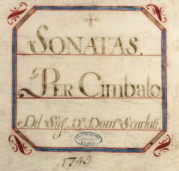 Manuscrit anonyme des sonates de Scarlatti, volume de 1749 - D.R.