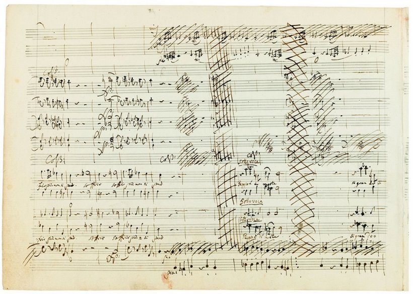 Partition autographe originale d'Idoménée © Staatsbibliothek zu Berlin