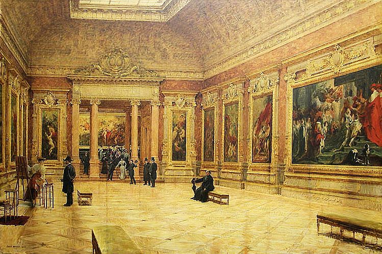 Louis Beroud - Salle Ruben musee du Louvre 1904